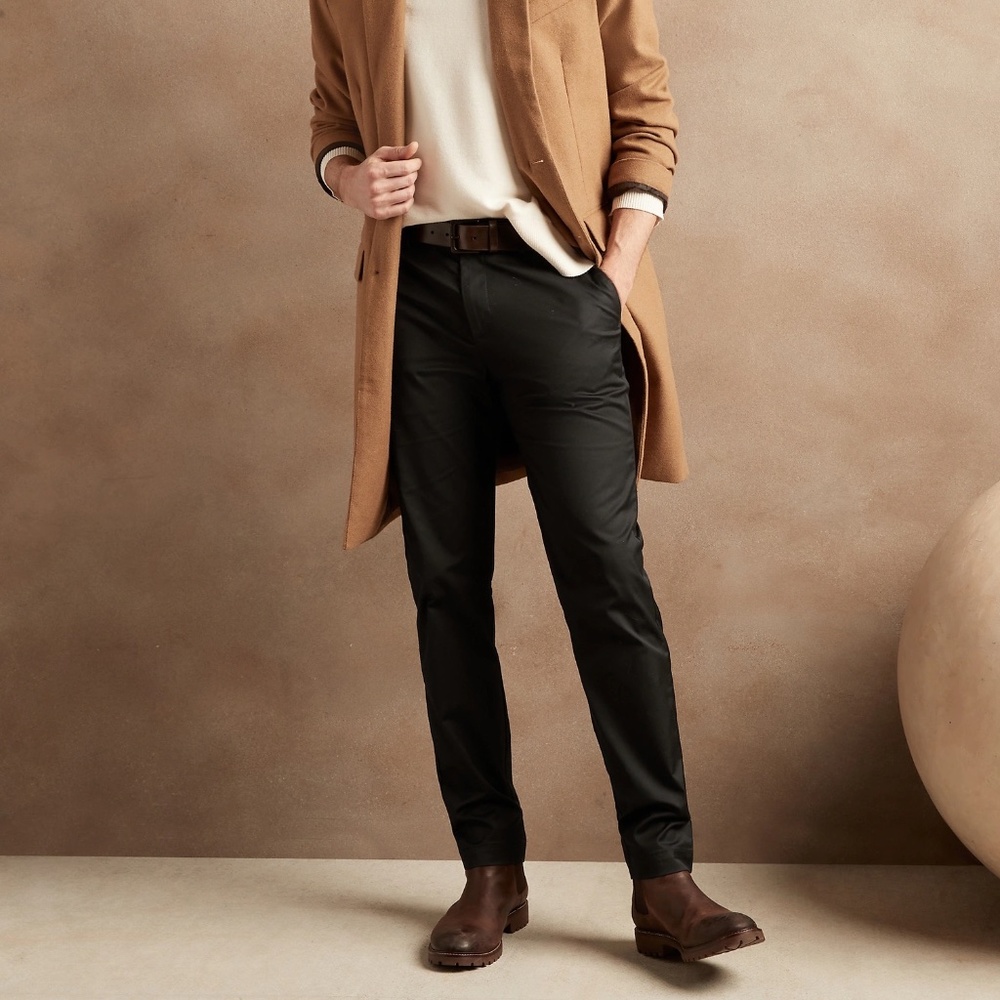 NWT Banana Republic Core Temp Chino, Slim Fit, Black, 32x30